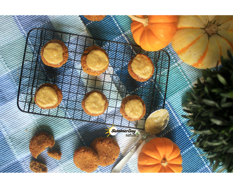 Pumpkin Spice Cookies with Vanilla Cinnamon Icing